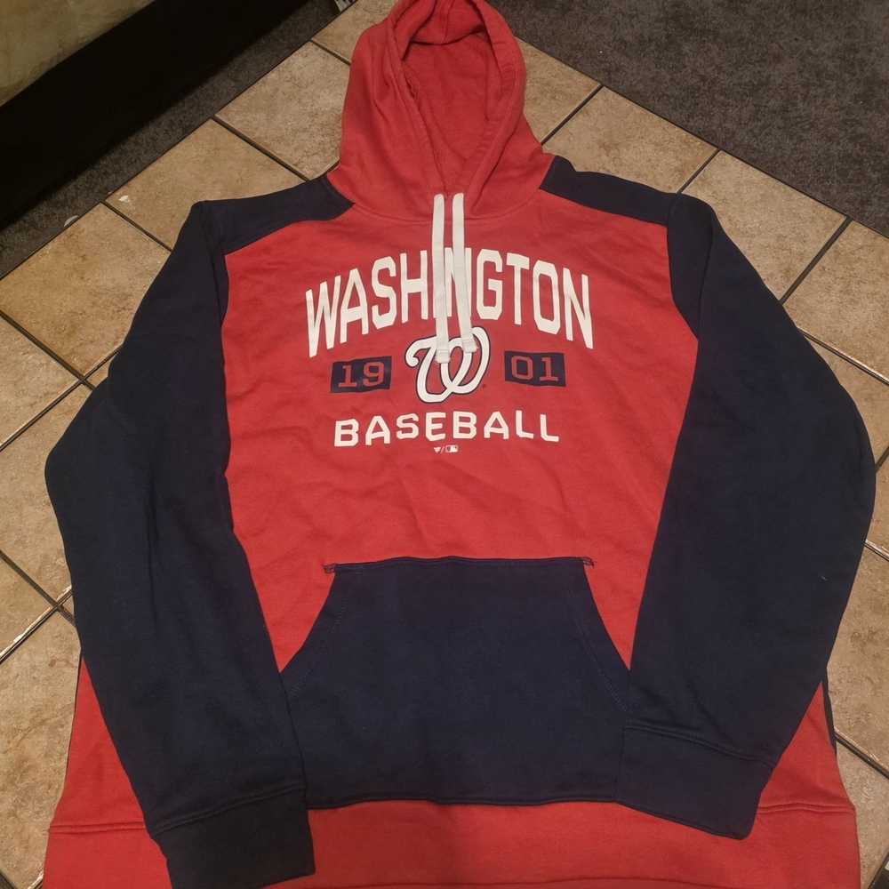 Fanatics Washington Baseball Red and Navy Sweater